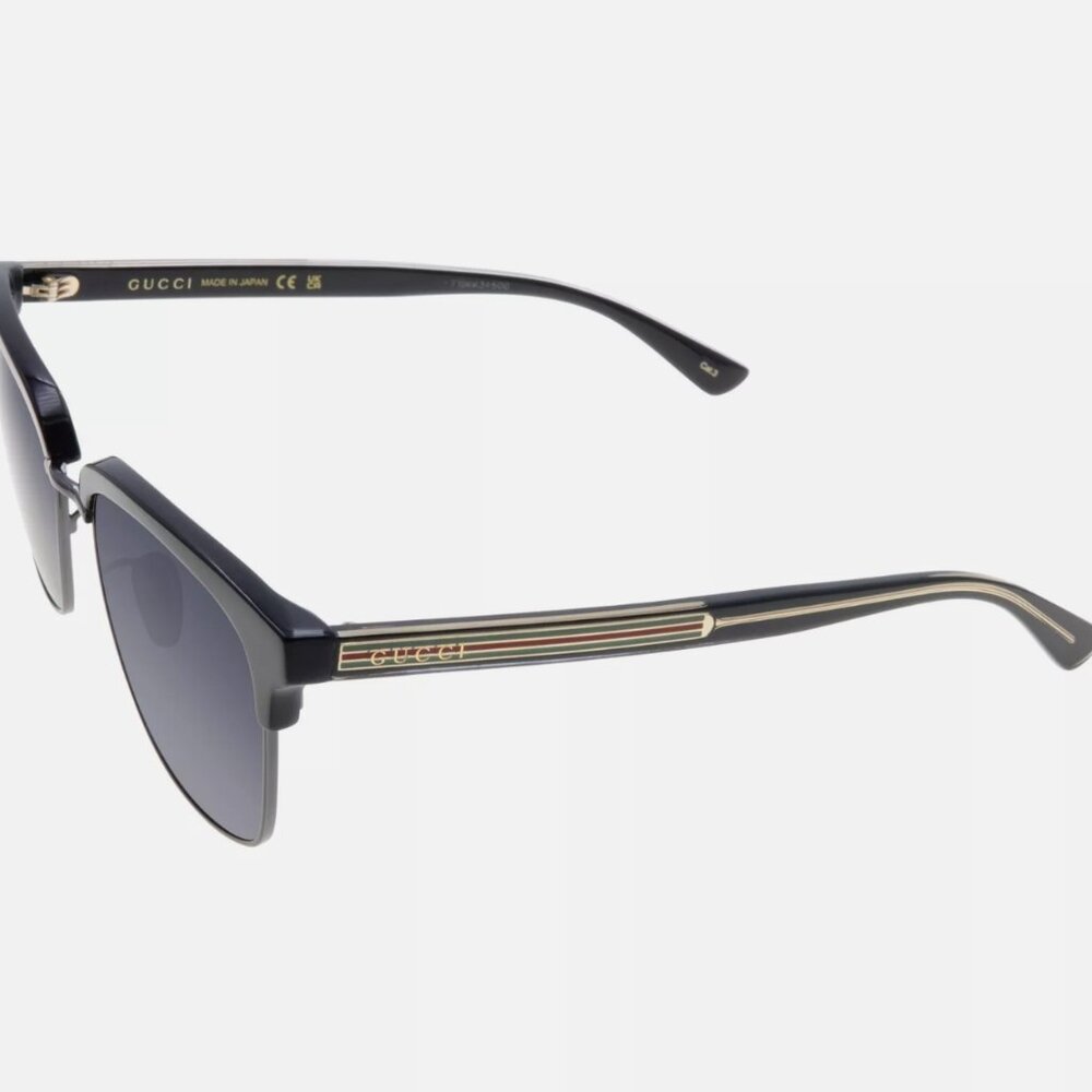 Mens Gucci Clubmaster Sunglasses Black Gray - Picture 4 of 6